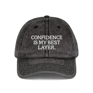 Confidence Quote Hat – Vintage Embroidered Dad Cap - Modestly Vogue